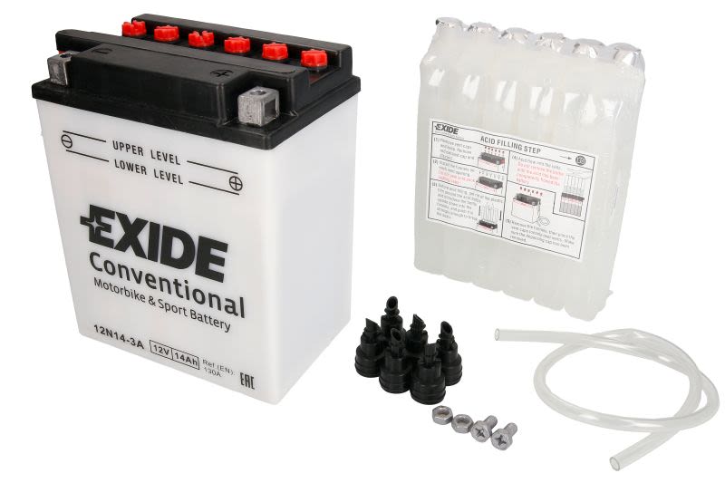Baterie pornire EXIDE 135 × 90 × 165 mm, 12 V, 14 Ah, 130 A, 3 A
