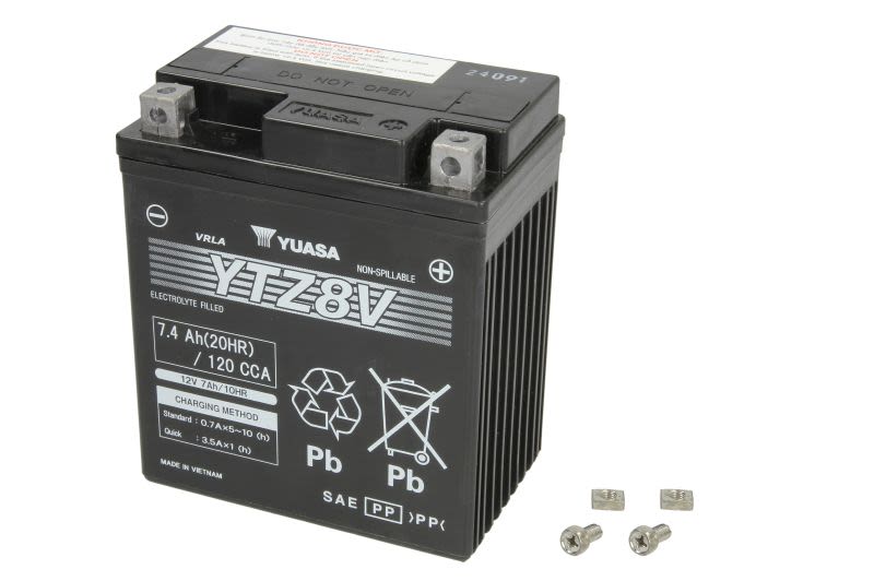 Baterie pornire YUASA 7,0 Ah, înălțime 130,0 mm, lungime 113,0 mm, lățime 70,0 mm