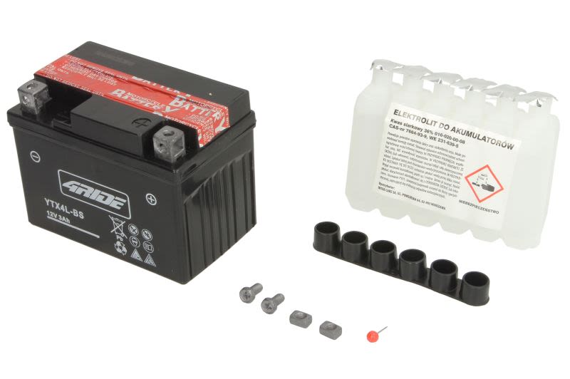 Baterie pornire 4 RIDE 114 × 71 × 86 mm, 12 V, 3,6 Ah, 35 A, YTX4L-BS