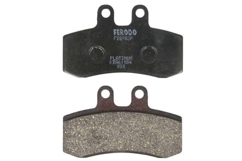 Set plăcuțe frână disc FERODO înălțime 53,1 mm, lungime 87,4 mm, față, material Platină