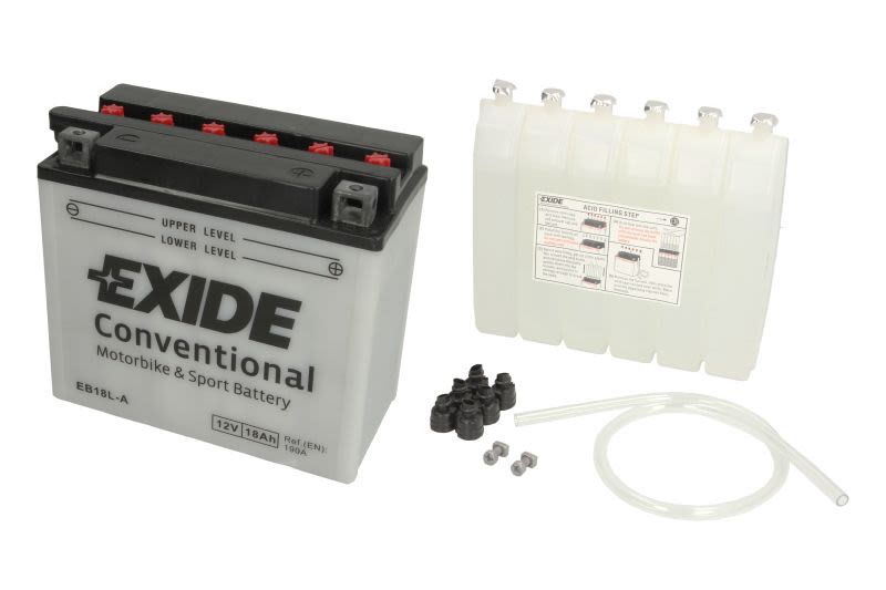 Baterie pornire EXIDE 180 × 90 × 162 mm, 12 V, 18 Ah, 190 A, YB18L-A
