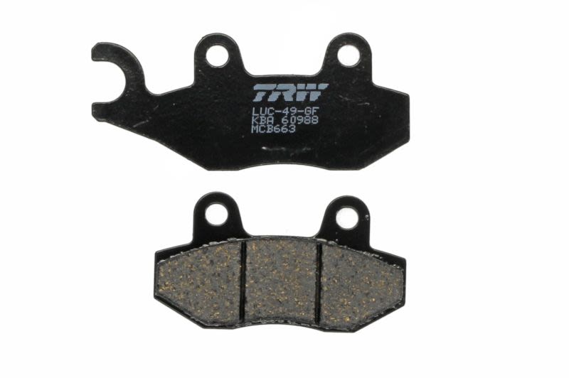 Set plăcuțe frână disc TRW înălțime 41,9 mm, lungime 76,9 mm, față, material Organic