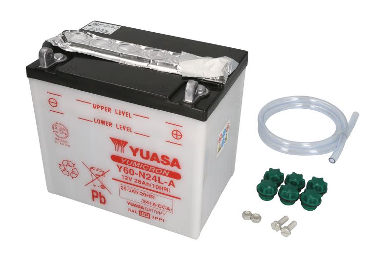 Baterie pornire YUASA 184 × 124 × 175 mm, 12 V, 30 Ah, 241 A, 1,7 l, Y60-N24L-A