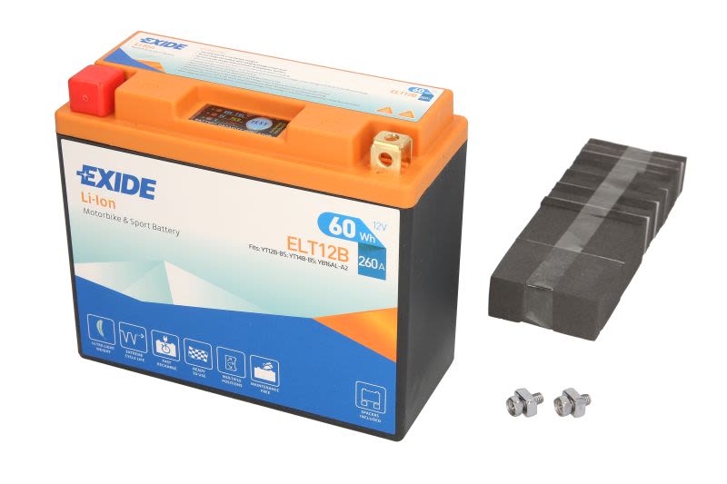 Baterie pornire EXIDE 5,0 Ah, înălțime 130,0 mm, lungime 150,0 mm, lățime 70,0 mm