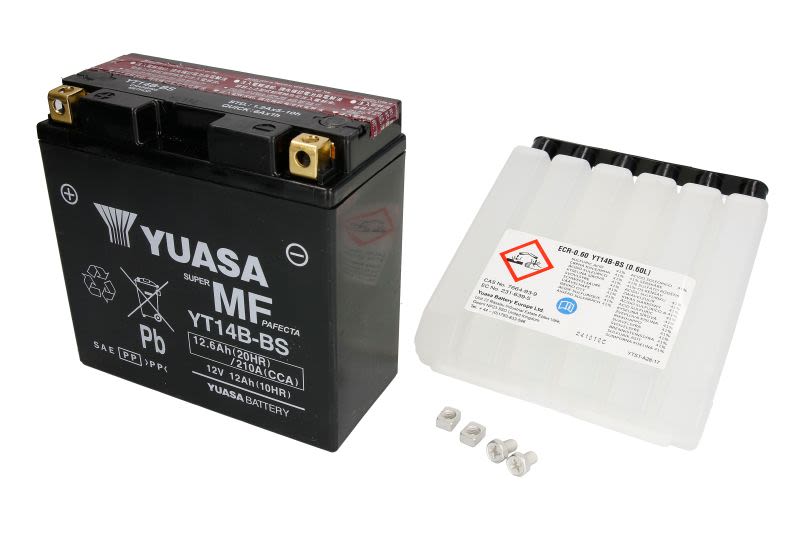 Baterie pornire YUASA 150 × 70 × 145 mm, 12 V, 13 Ah, 210 A, YT14B-BS