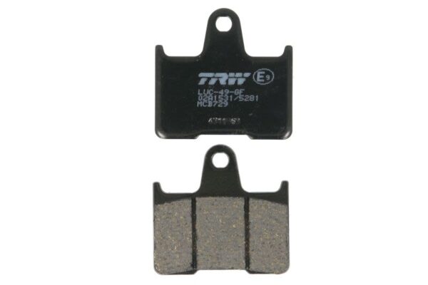 Set plăcuțe frână disc TRW înălțime 57,1 mm, lungime 59,7 mm, față, material Organic