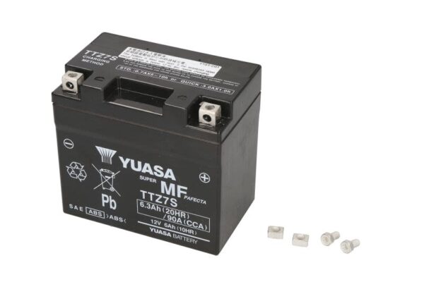 Baterie pornire YUASA 113 × 70 × 105 mm, 12 V, 6 Ah, 90 A, TTZ7S pentru HONDA CB 50-600 1995-2