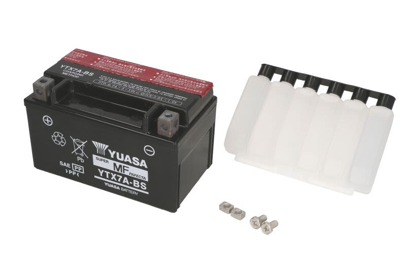Baterie pornire YUASA 150 × 87 × 93 mm, 12 V, 6 Ah, 105 A, YTX7A-BS