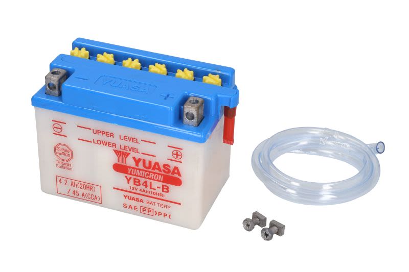 Baterie pornire YUASA 4,0 Ah, cantitate necesară de electrolit 0,3 l, înălțime 93,0 mm, lungime 121,0 mm