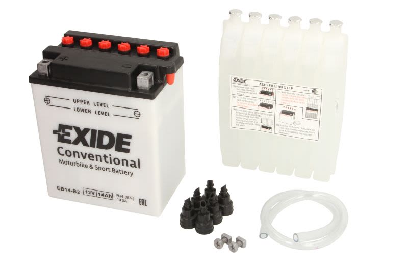 Baterie pornire EXIDE 134 × 89 × 166 mm, 12 V, 14 Ah, 145 A, YB14-B2