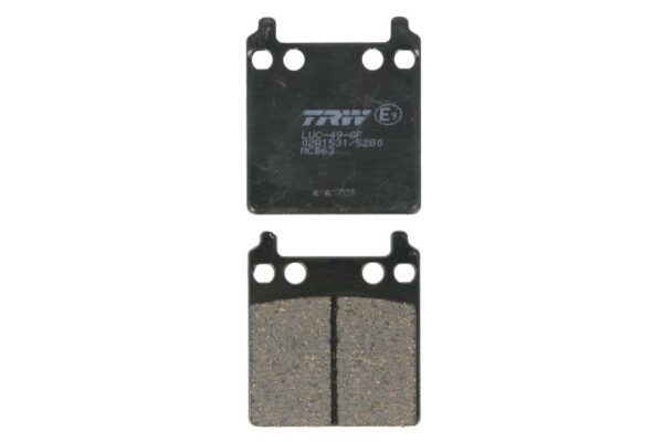Set plăcuțe frână disc TRW înălțime 65,3 mm, lungime 57,7 mm, față, material Organic