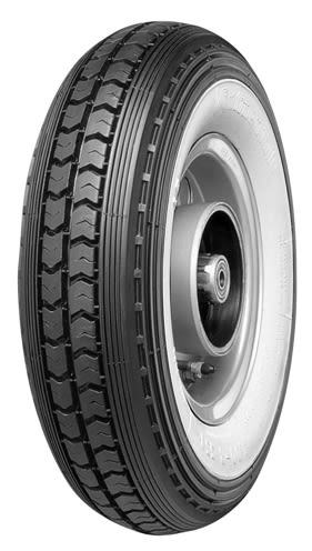 Anvelope scuter și moped CONTINENTAL față/spate, alb, 46J 3.50-8