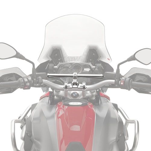 Telephone grips GIVI diametru 22 mm, negru, aluminiu