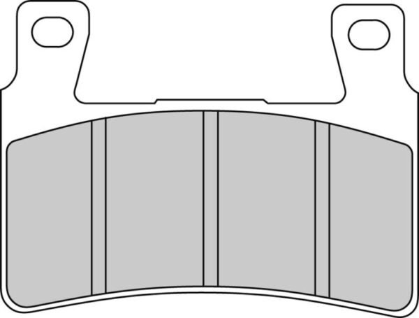 Set plăcuțe frână disc FERODO față, sinterizat XRAC, utilizare competiție, 55,1 × 74 × 9 mm pentru HONDA CBR; KAWASAKI ZX-6R 600/636/900 1998-2019