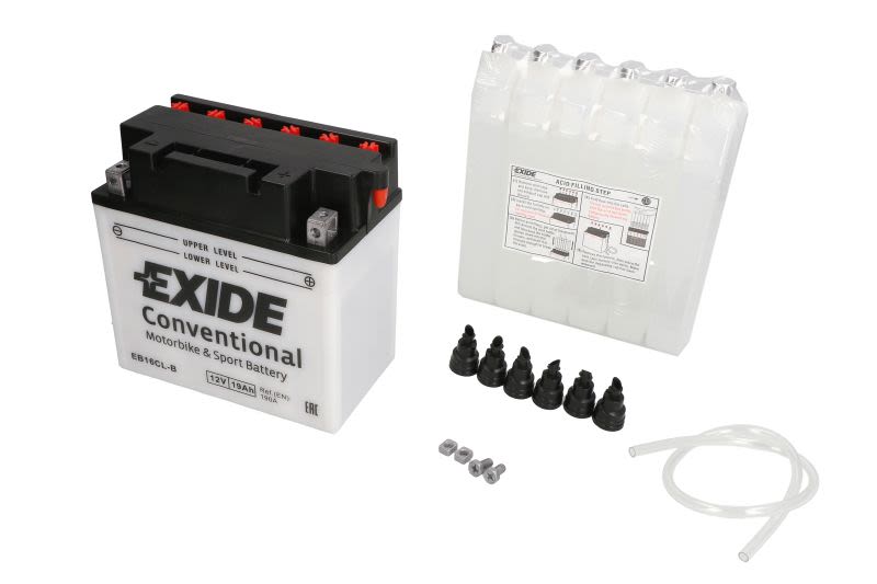 Baterie pornire EXIDE 175 × 100 × 175 mm, 12 V, 19 Ah, 190 A, YB16CL-B
