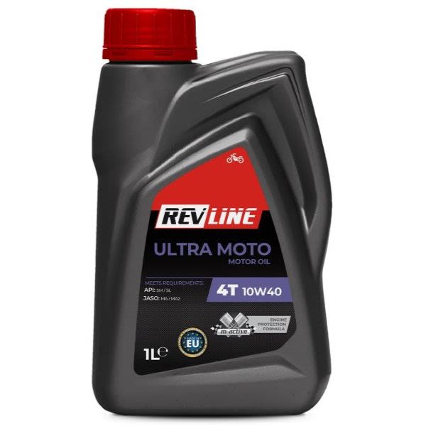 Ulei motor REVLINE MOTO 1 l, 10W40, MA-2 · ULTRA MOTO