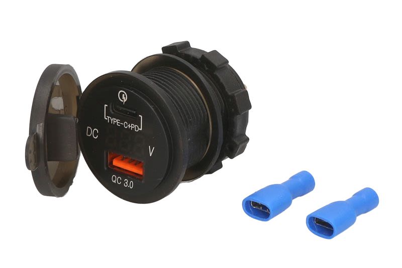 Adaptor, cigarette lighter 4 RIDE 24 V, 5 V, 3.6 A
