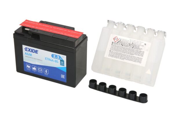 Baterie pornire EXIDE 113 × 48 × 85 mm, 12 V, 2,3 Ah, 35 A, YTR4A-BS pentru HONDA C 50/72 1969