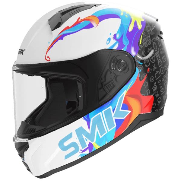 Cască integrală SMK negru · Bionic Kids SPLASH