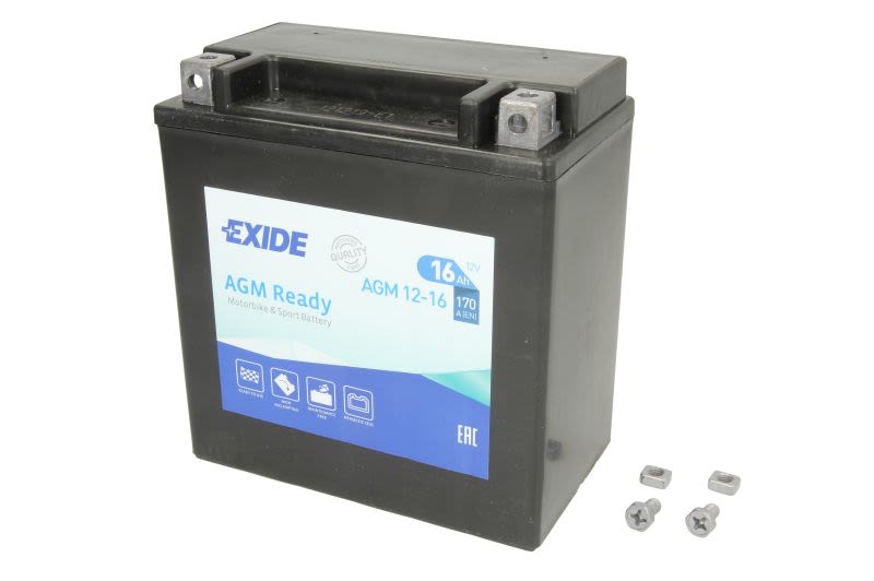 Baterie pornire EXIDE 150 × 90 × 160 mm, 12 V, 16 Ah, 170 A, YTX16-BS