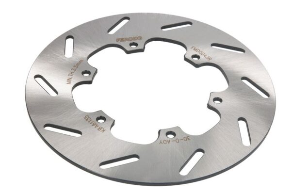 Disc frână FERODO față, înălțime 0, diametru 6,4 mm, 105 × 4 mm pentru PIAGGIO/VESPA FLY 100/100 4T/125/125 (Sup.Hexagon)/125 2T/125 4T/150/180 (Sup.Hexagon)/180 GTX